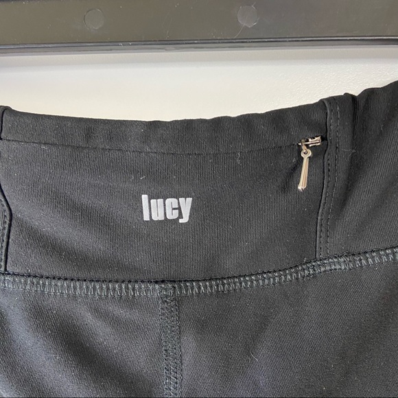 Lucy tech zipper ankle black athletic leggings - Picture 3 of 7